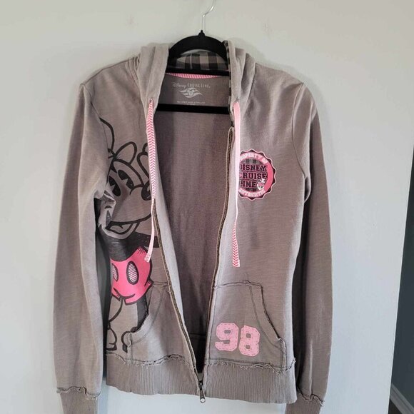 Disney Cruiseline Mickey Mouse Grey Zip Up Hoodie. GUC - Picture 2 of 9